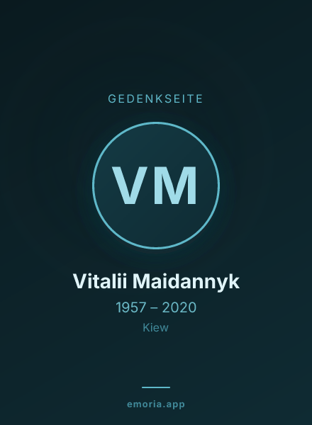 Gedenkportrait von Vitalii Maidannyk