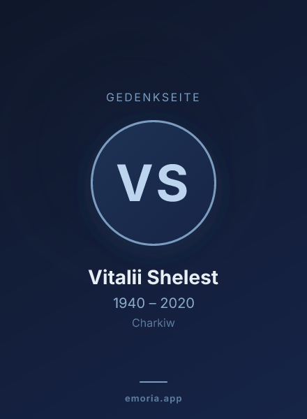 Gedenkportrait von Vitalii Shelest