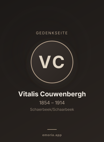 Gedenkportrait von Vitalis Couwenbergh