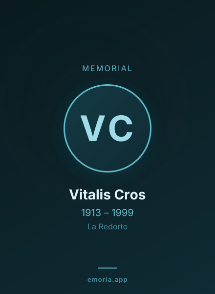 Memorial portrait of Vitalis Cros