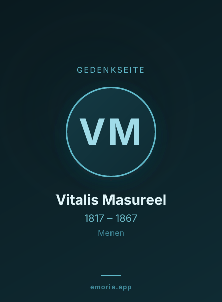 Gedenkportrait von Vitalis Masureel