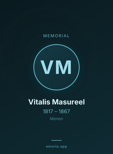 Memorial portrait of Vitalis Masureel