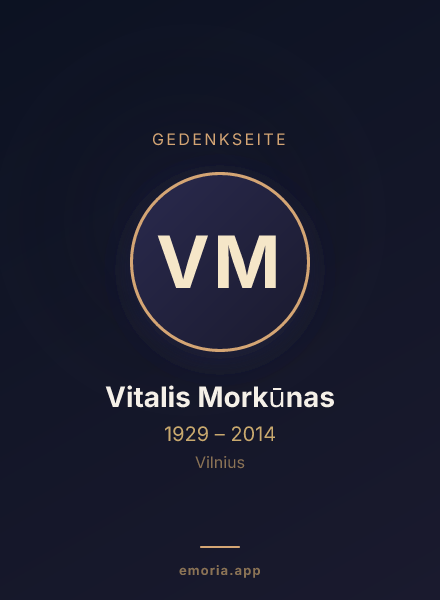 Gedenkportrait von Vitalis Morkūnas