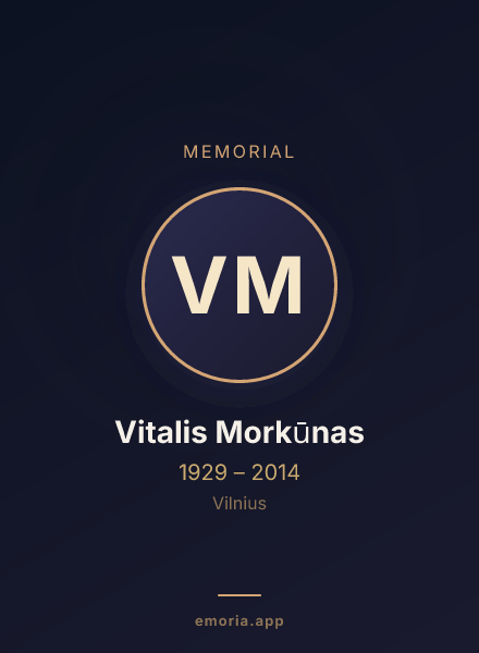 Memorial portrait of Vitalis Morkūnas