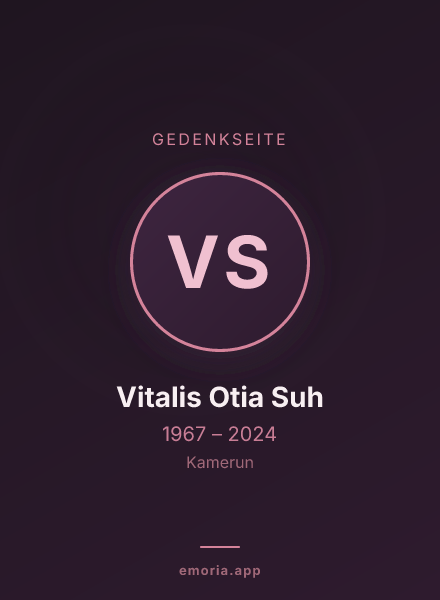 Gedenkportrait von Vitalis Otia Suh
