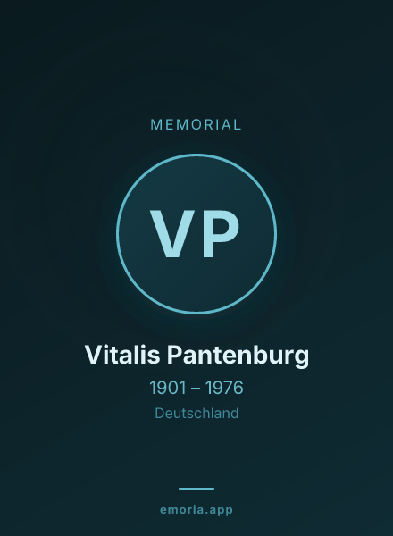 Memorial portrait of Vitalis Pantenburg