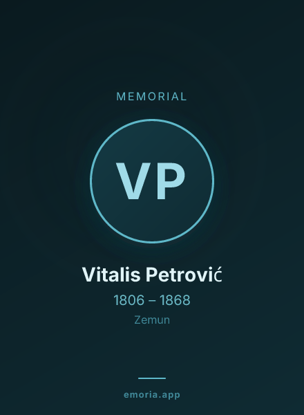 Memorial portrait of Vitalis Petrović