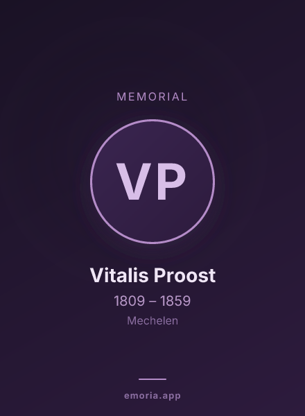 Memorial portrait of Vitalis Proost