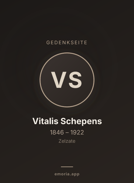 Gedenkportrait von Vitalis Schepens