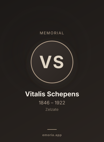 Memorial portrait of Vitalis Schepens