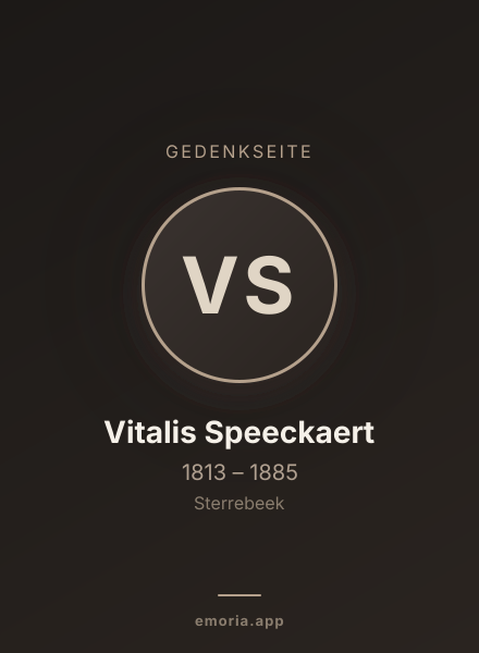 Gedenkportrait von Vitalis Speeckaert
