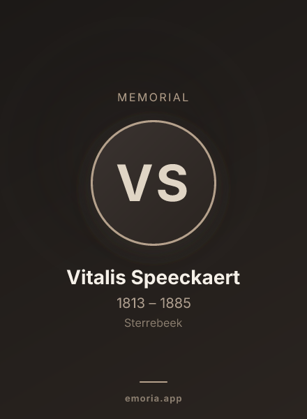 Memorial portrait of Vitalis Speeckaert
