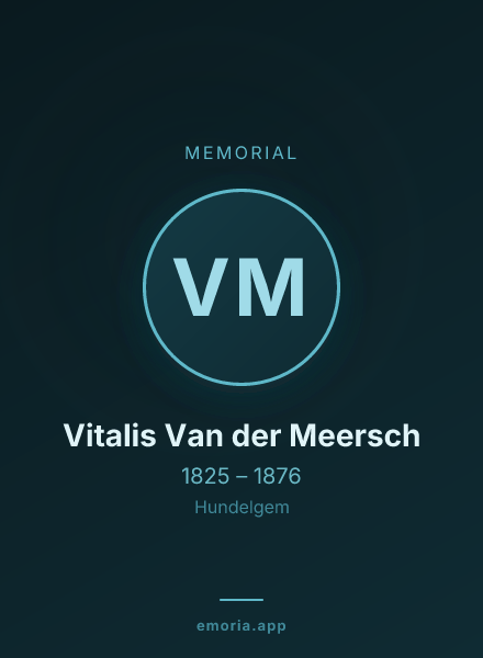 Memorial portrait of Vitalis Van der Meersch