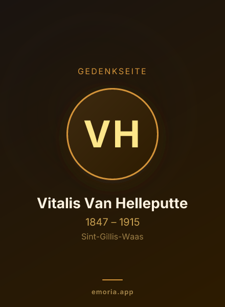 Gedenkportrait von Vitalis Van Helleputte