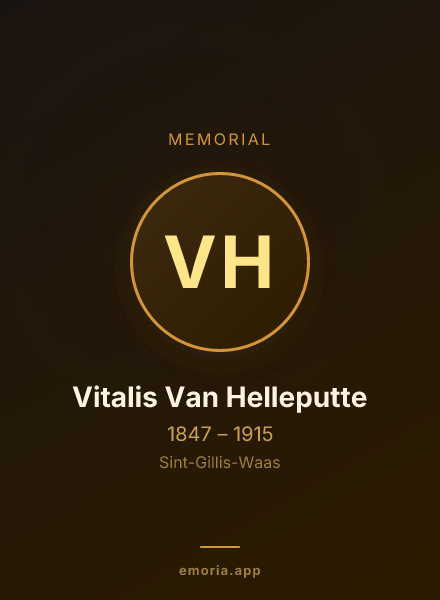 Memorial portrait of Vitalis Van Helleputte