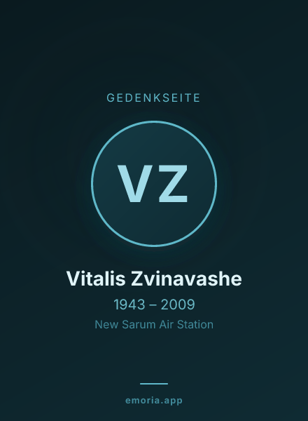 Gedenkportrait von Vitalis Zvinavashe
