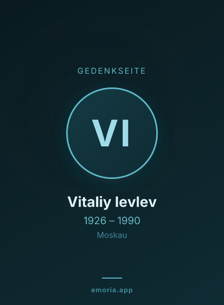 Gedenkportrait von Vitaliy Ievlev