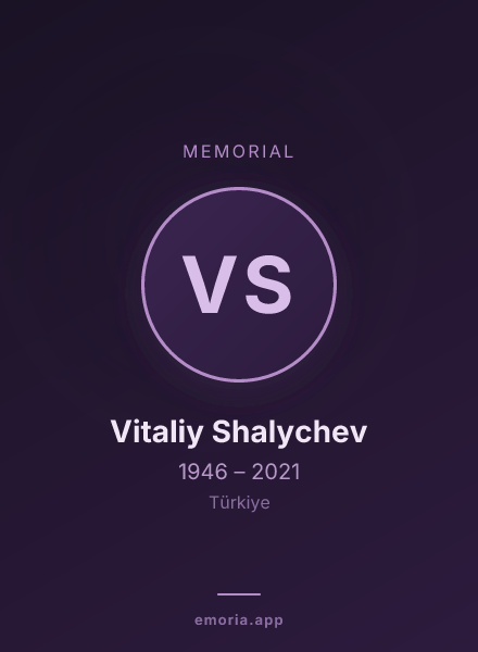 Memorial portrait of Vitaliy Shalychev