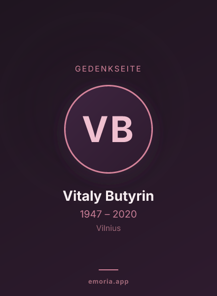 Gedenkportrait von Vitaly Butyrin