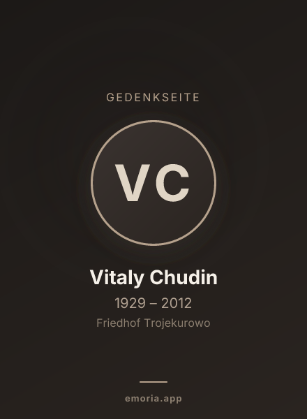 Gedenkportrait von Vitaly Chudin