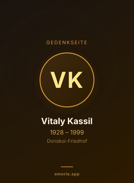 Gedenkportrait von Vitaly Kassil