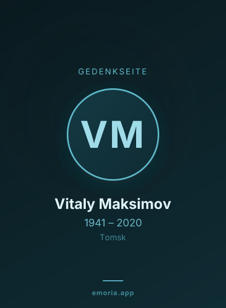Gedenkportrait von Vitaly Maksimov