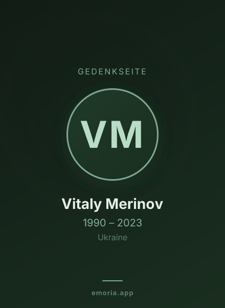 Gedenkportrait von Vitaly Merinov