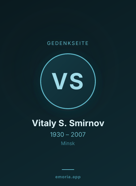 Gedenkportrait von Vitaly S. Smirnov