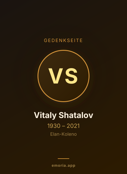Gedenkportrait von Vitaly Shatalov
