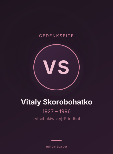 Gedenkportrait von Vitaly Skorobohatko