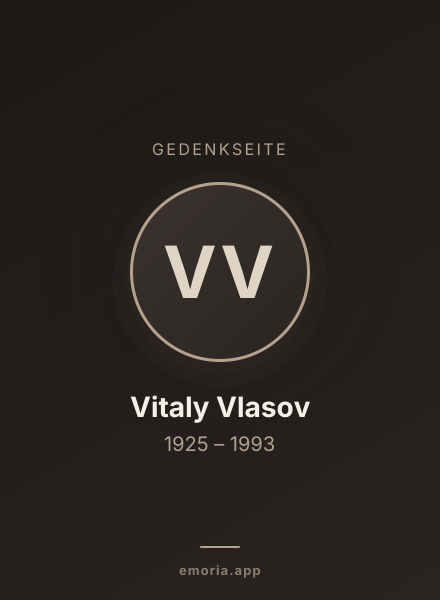 Gedenkportrait von Vitaly Vlasov