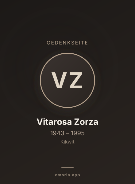 Gedenkportrait von Vitarosa Zorza