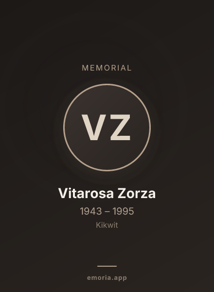Memorial portrait of Vitarosa Zorza