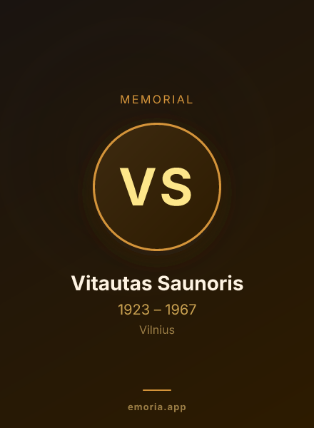 Memorial portrait of Vitautas Saunoris