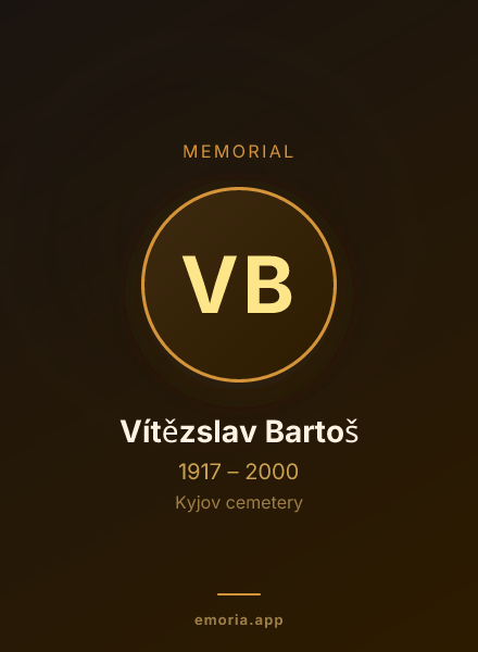 Memorial portrait of Vítězslav Bartoš