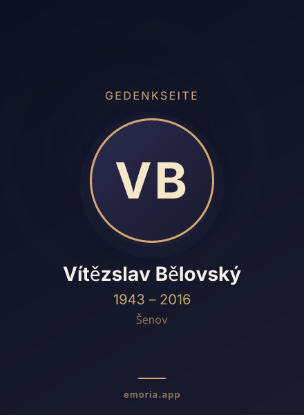 Gedenkportrait von Vítězslav Bělovský