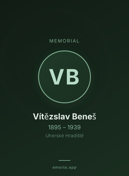 Memorial portrait of Vítězslav Beneš