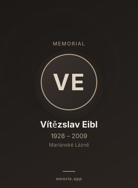 Memorial portrait of Vítězslav Eibl