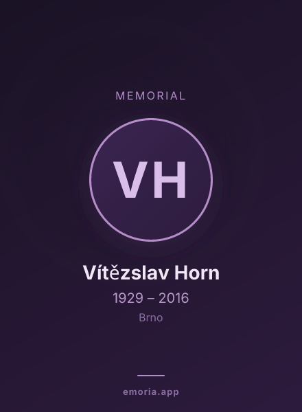 Memorial portrait of Vítězslav Horn