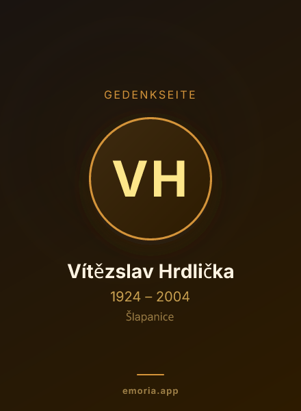 Gedenkportrait von Vítězslav Hrdlička