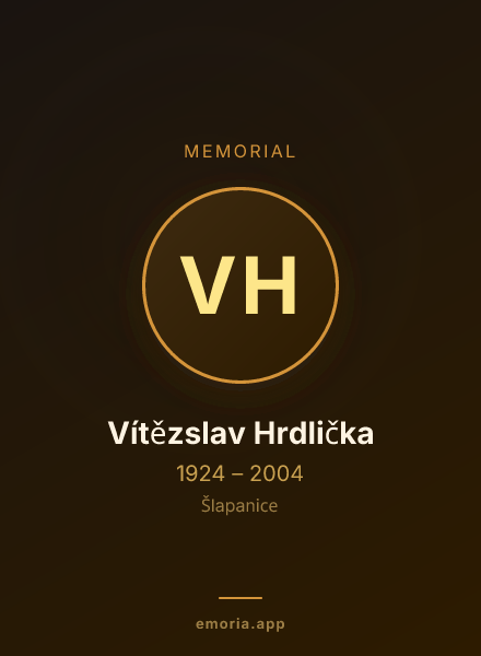 Memorial portrait of Vítězslav Hrdlička