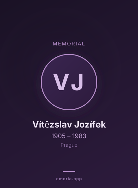 Memorial portrait of Vítězslav Jozífek
