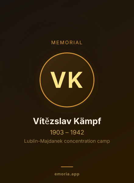 Memorial portrait of Vítězslav Kämpf