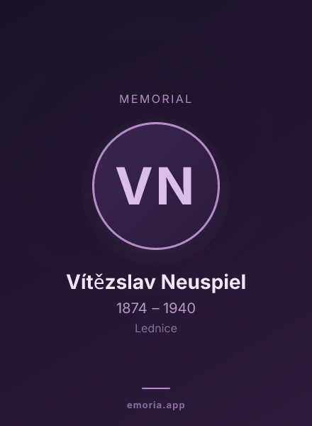 Memorial portrait of Vítězslav Neuspiel