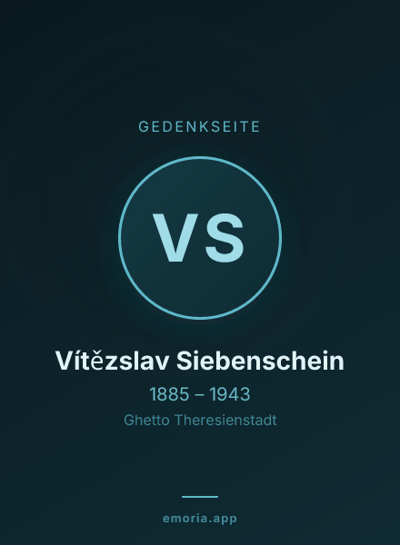 Gedenkportrait von Vítězslav Siebenschein