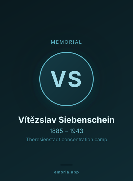 Memorial portrait of Vítězslav Siebenschein