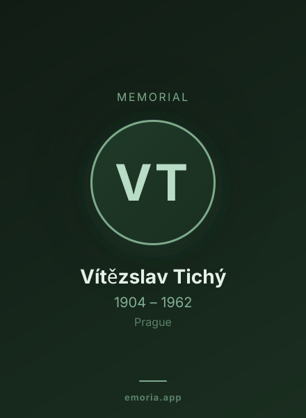 Memorial portrait of Vítězslav Tichý