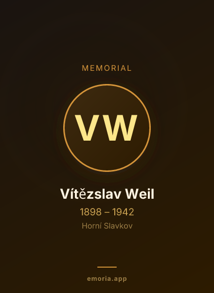 Memorial portrait of Vítězslav Weil
