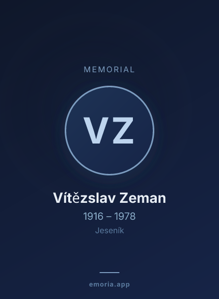 Memorial portrait of Vítězslav Zeman