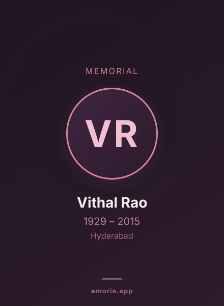 Memorial portrait of Vithal Rao